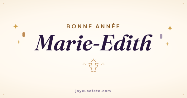 Image « Bonne année Marie-Edith » au format large