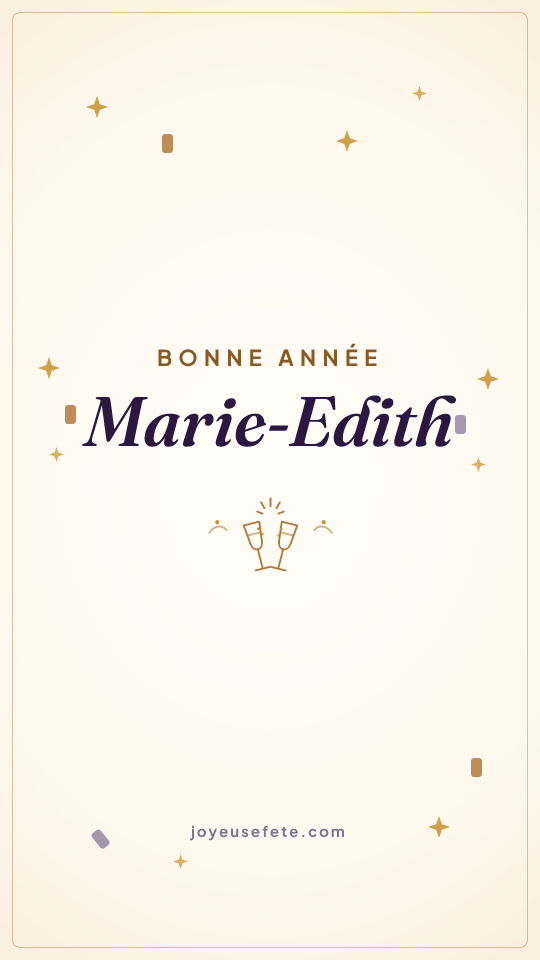 Image « Bonne année Marie-Edith » au format story