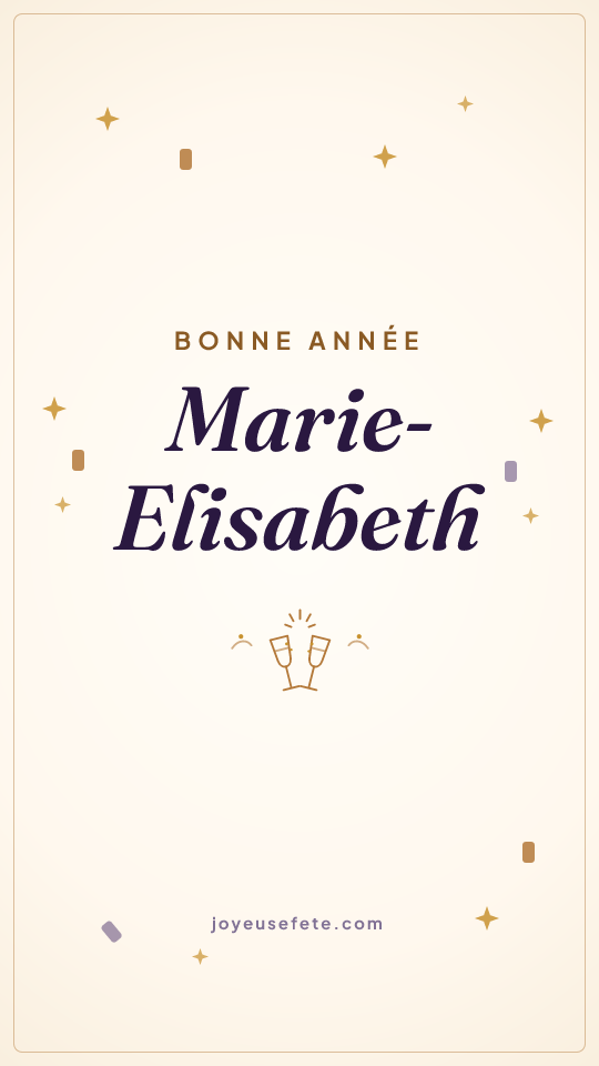 Image « Bonne année Marie-Elisabeth » au format story