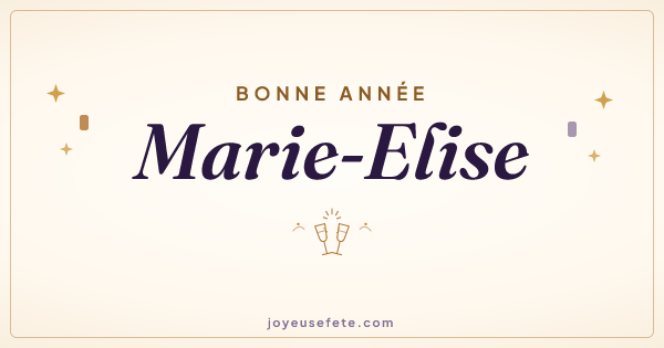 Image « Bonne année Marie-Elise » au format large