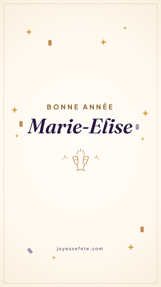 Image « Bonne année Marie-Elise » au format story