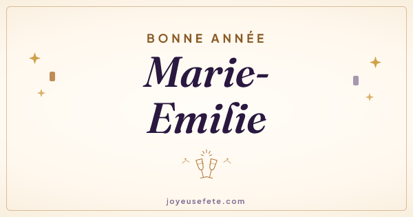 Image « Bonne année Marie-Emilie » au format large