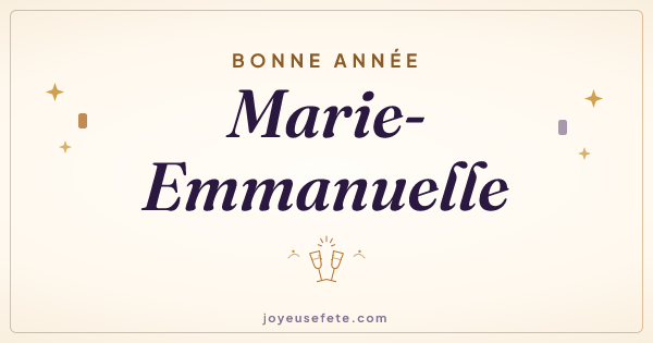 Image « Bonne année Marie-Emmanuelle » au format large