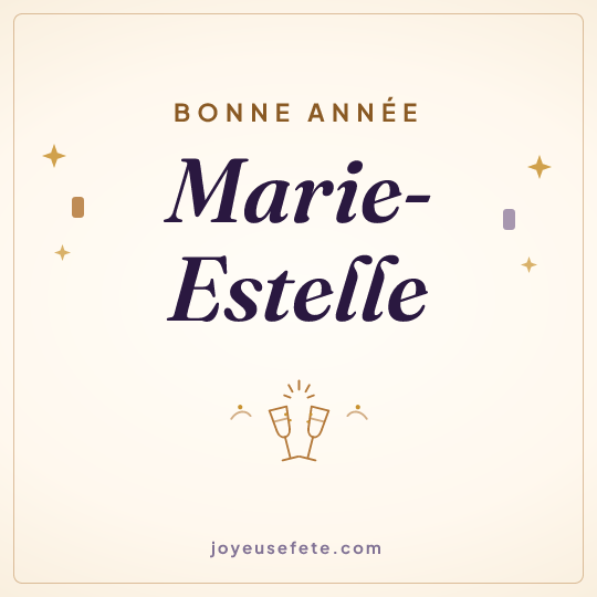Image carrée « Bonne année Marie-Estelle » pour WhatsApp