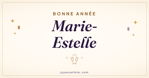 Image « Bonne année Marie-Estelle » au format large