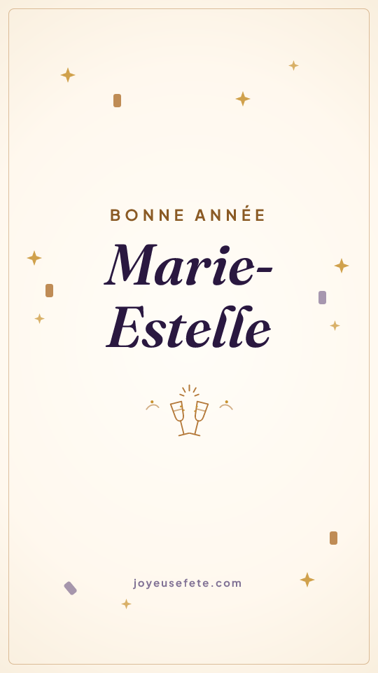 Image « Bonne année Marie-Estelle » au format story