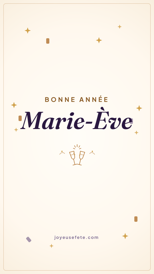Image « Bonne année Marie-Ève » au format story