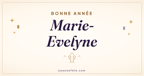 Image « Bonne année Marie-Evelyne » au format large