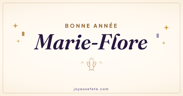 Image « Bonne année Marie-Flore » au format large