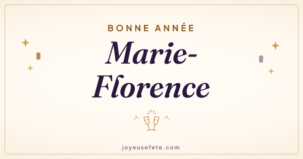 Image « Bonne année Marie-Florence » au format large