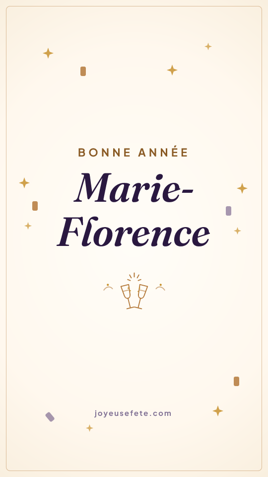 Image « Bonne année Marie-Florence » au format story