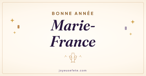 Image « Bonne année Marie-France » au format large