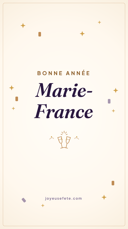 Image « Bonne année Marie-France » au format story