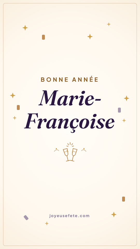 Image « Bonne année Marie-Françoise » au format story