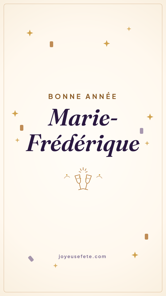 Image « Bonne année Marie-Frédérique » au format story