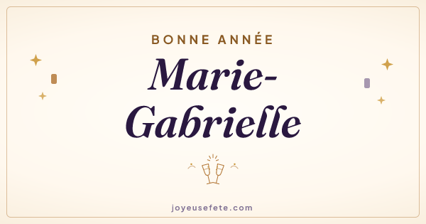 Image « Bonne année Marie-Gabrielle » au format large