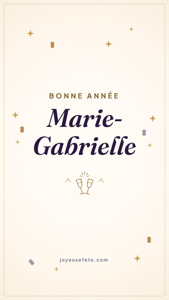Image « Bonne année Marie-Gabrielle » au format story
