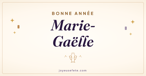 Image « Bonne année Marie-Gaëlle » au format large