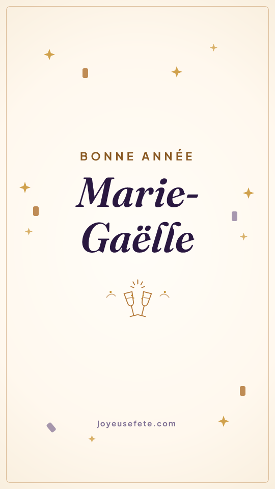 Image « Bonne année Marie-Gaëlle » au format story