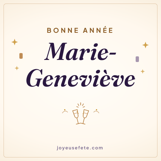 Image carrée « Bonne année Marie-Geneviève » pour WhatsApp