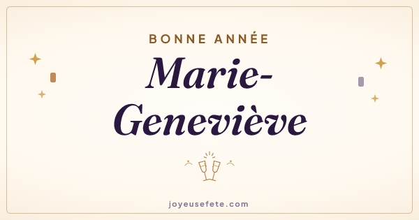 Image « Bonne année Marie-Geneviève » au format large