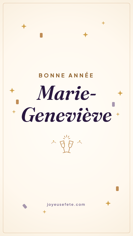 Image « Bonne année Marie-Geneviève » au format story