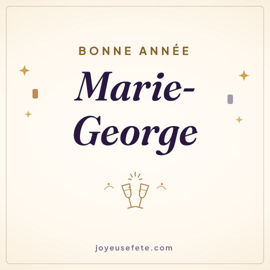 Image carrée « Bonne année Marie-George » pour WhatsApp