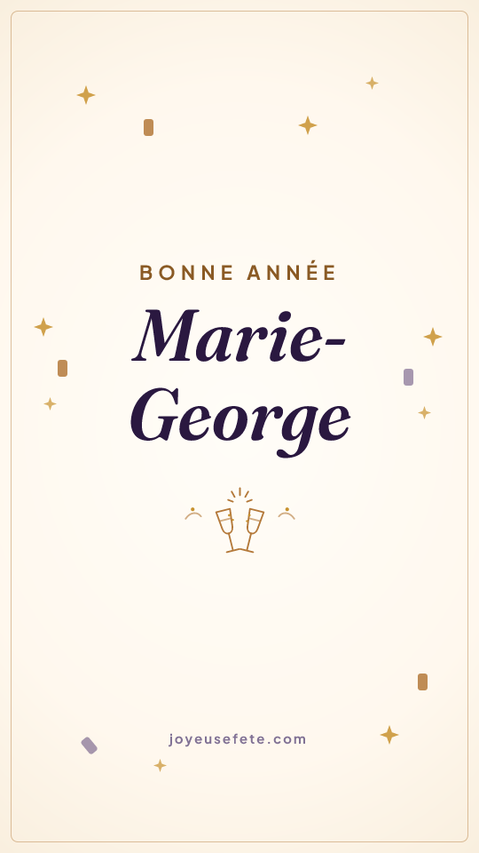 Image « Bonne année Marie-George » au format story