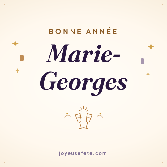 Image carrée « Bonne année Marie-Georges » pour WhatsApp