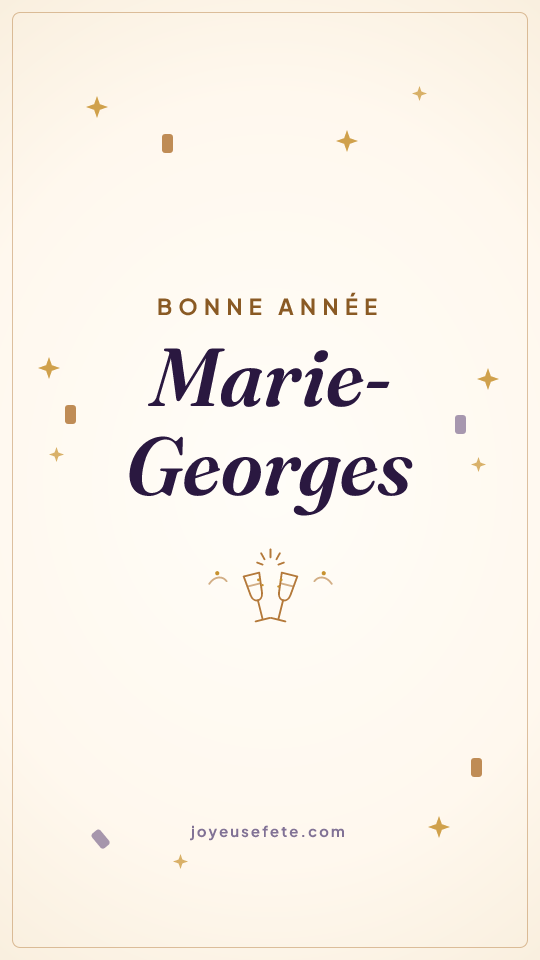 Image « Bonne année Marie-Georges » au format story