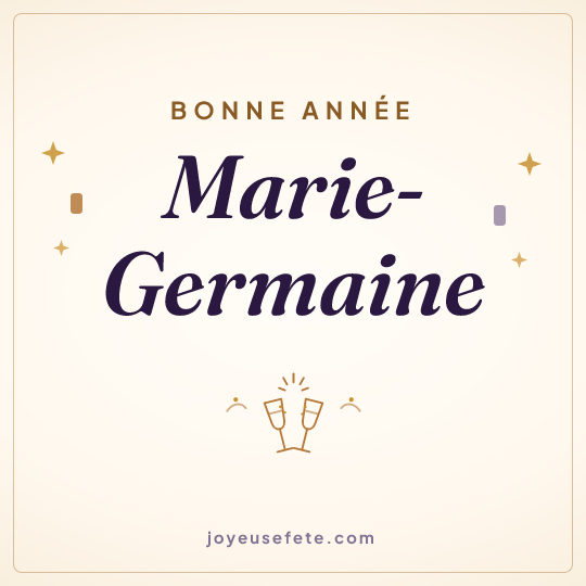 Image carrée « Bonne année Marie-Germaine » pour WhatsApp