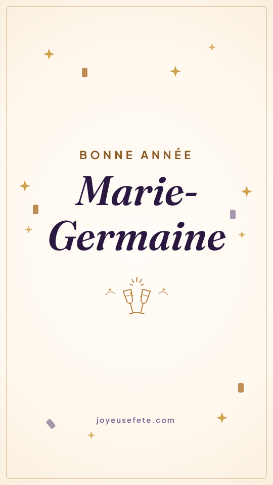 Image « Bonne année Marie-Germaine » au format story
