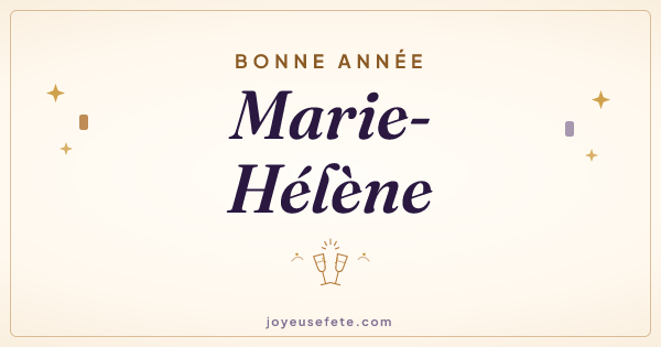 Image « Bonne année Marie-Hélène » au format large