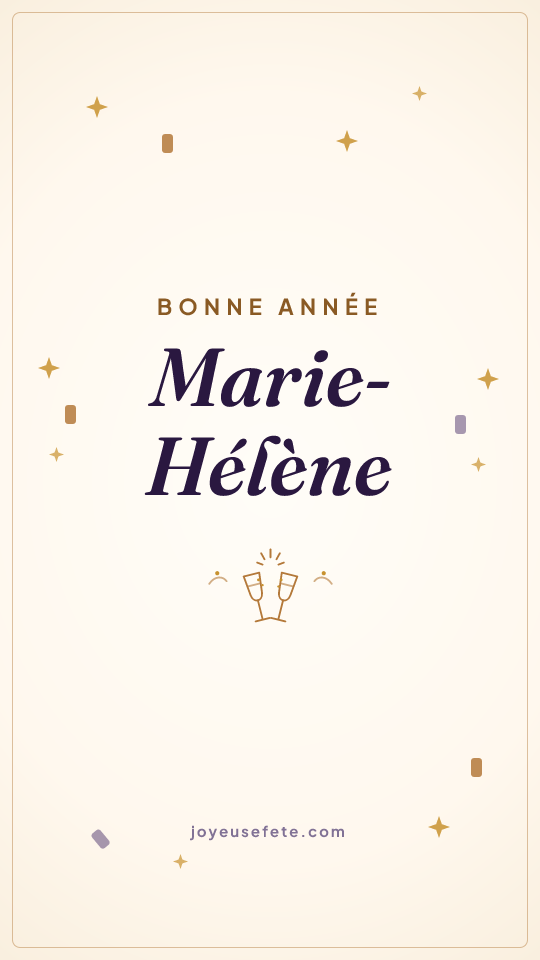 Image « Bonne année Marie-Hélène » au format story