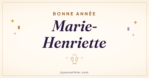 Image « Bonne année Marie-Henriette » au format large