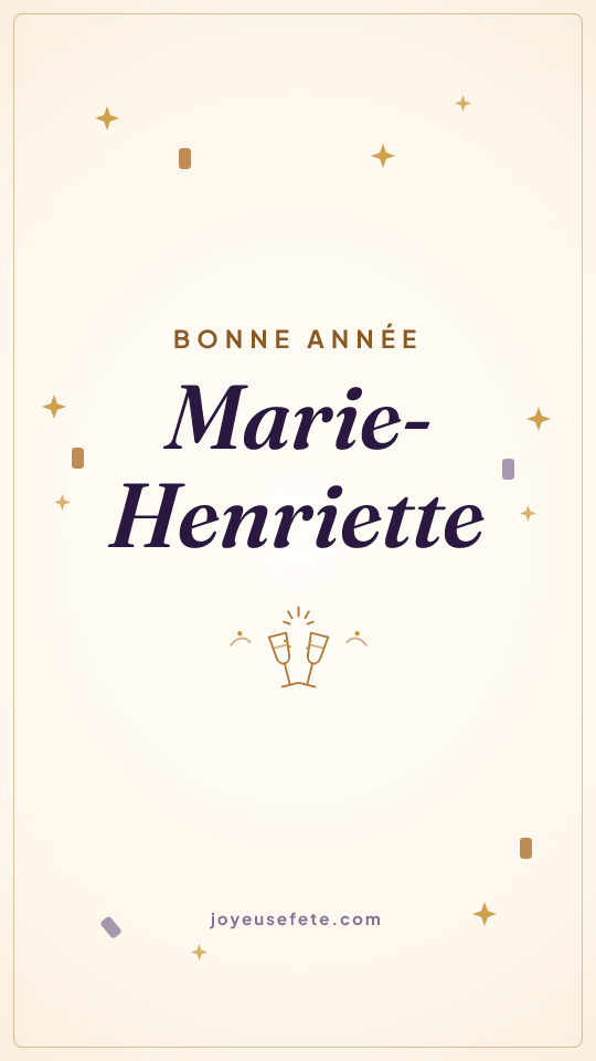 Image « Bonne année Marie-Henriette » au format story
