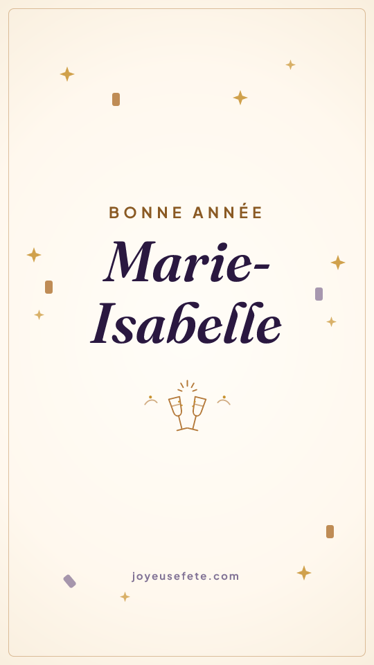 Image « Bonne année Marie-Isabelle » au format story