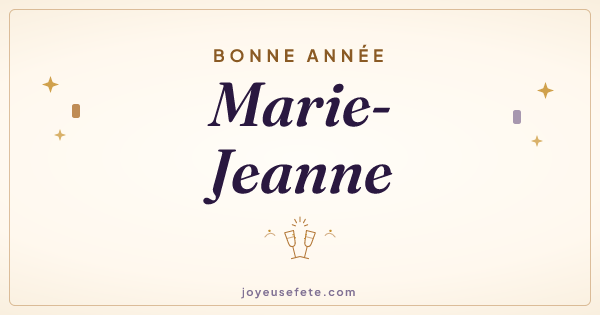 Image « Bonne année Marie-Jeanne » au format large