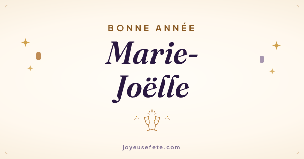 Image « Bonne année Marie-Joëlle » au format large