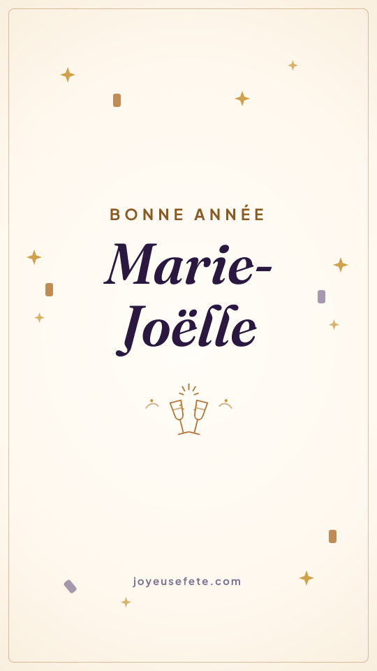 Image « Bonne année Marie-Joëlle » au format story