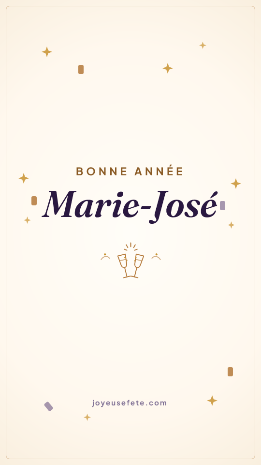 Image « Bonne année Marie-José » au format story