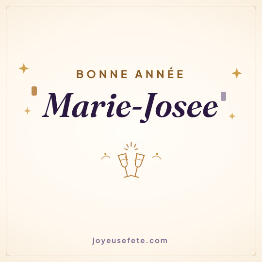 Image carrée « Bonne année Marie-Josee » pour WhatsApp