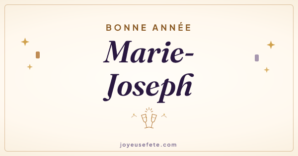 Image « Bonne année Marie-Joseph » au format large
