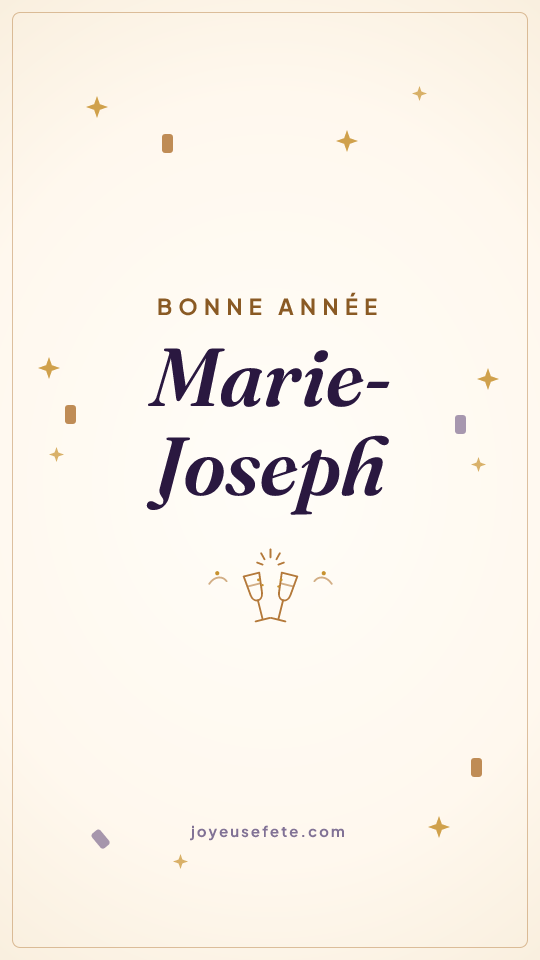 Image « Bonne année Marie-Joseph » au format story