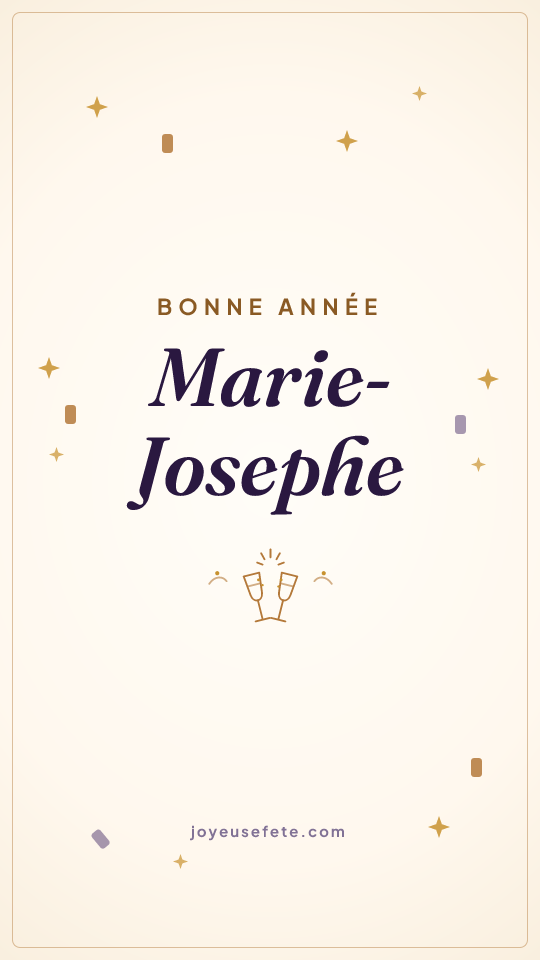 Image « Bonne année Marie-Josephe » au format story
