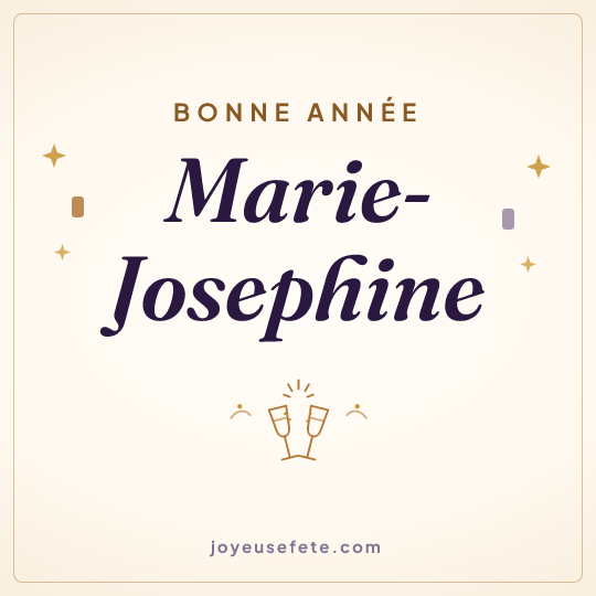 Image carrée « Bonne année Marie-Josephine » pour WhatsApp