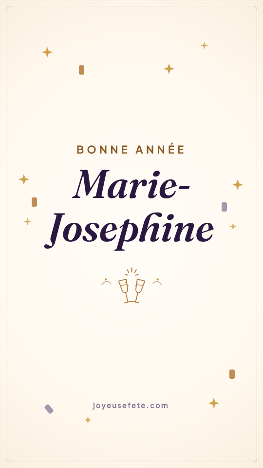 Image « Bonne année Marie-Josephine » au format story