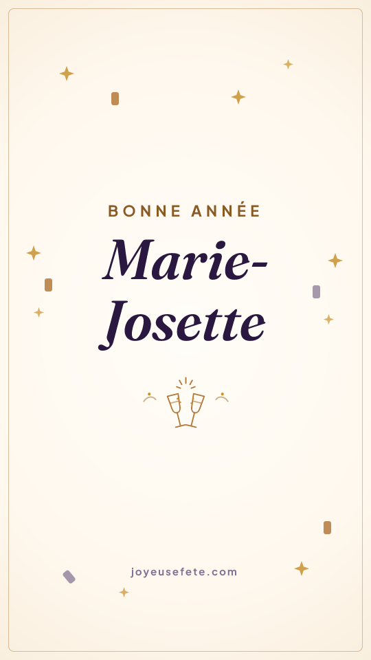Image « Bonne année Marie-Josette » au format story