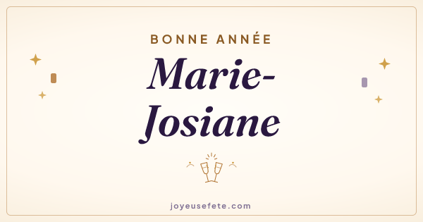 Image « Bonne année Marie-Josiane » au format large