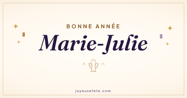 Image « Bonne année Marie-Julie » au format large
